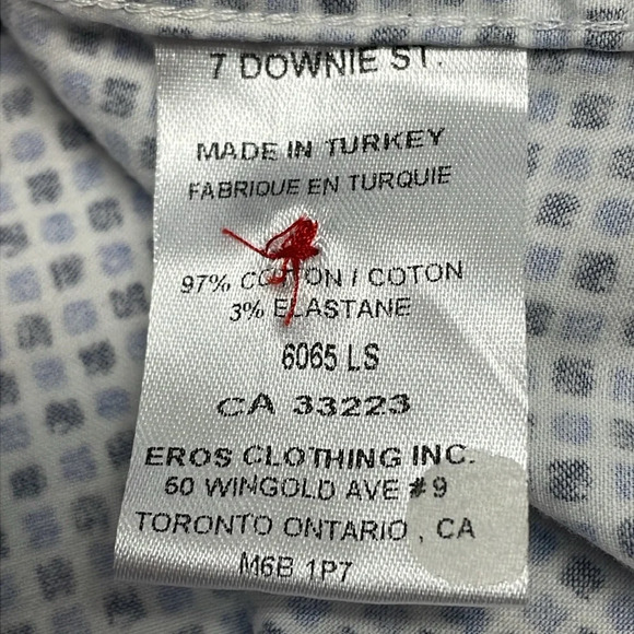 7 Downie St. Long Sleeve Contemporary Fit Button Up Sport Dress Shirts M (4) - Picture 12 of 15